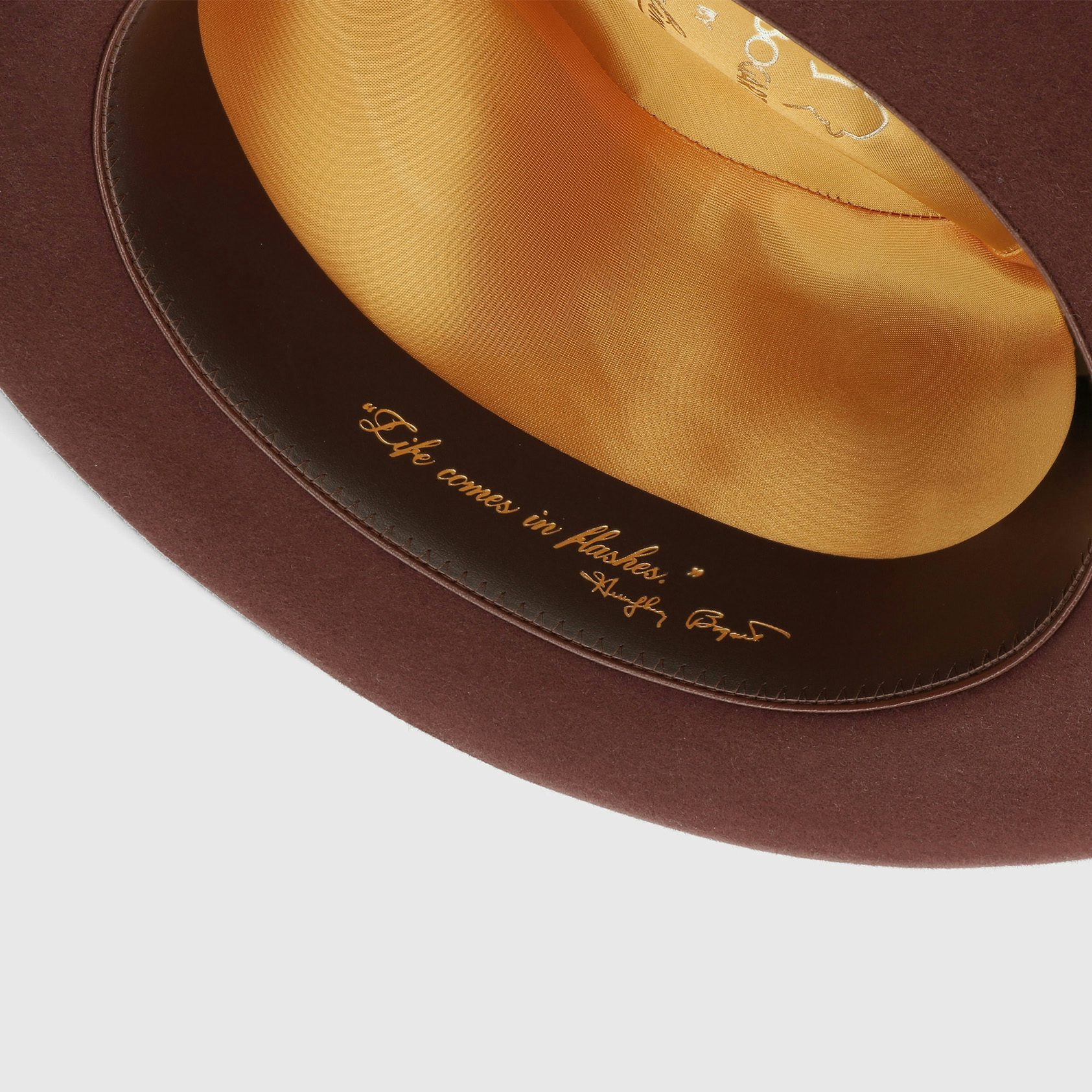 Borsalino Same Color Hatband In Brown