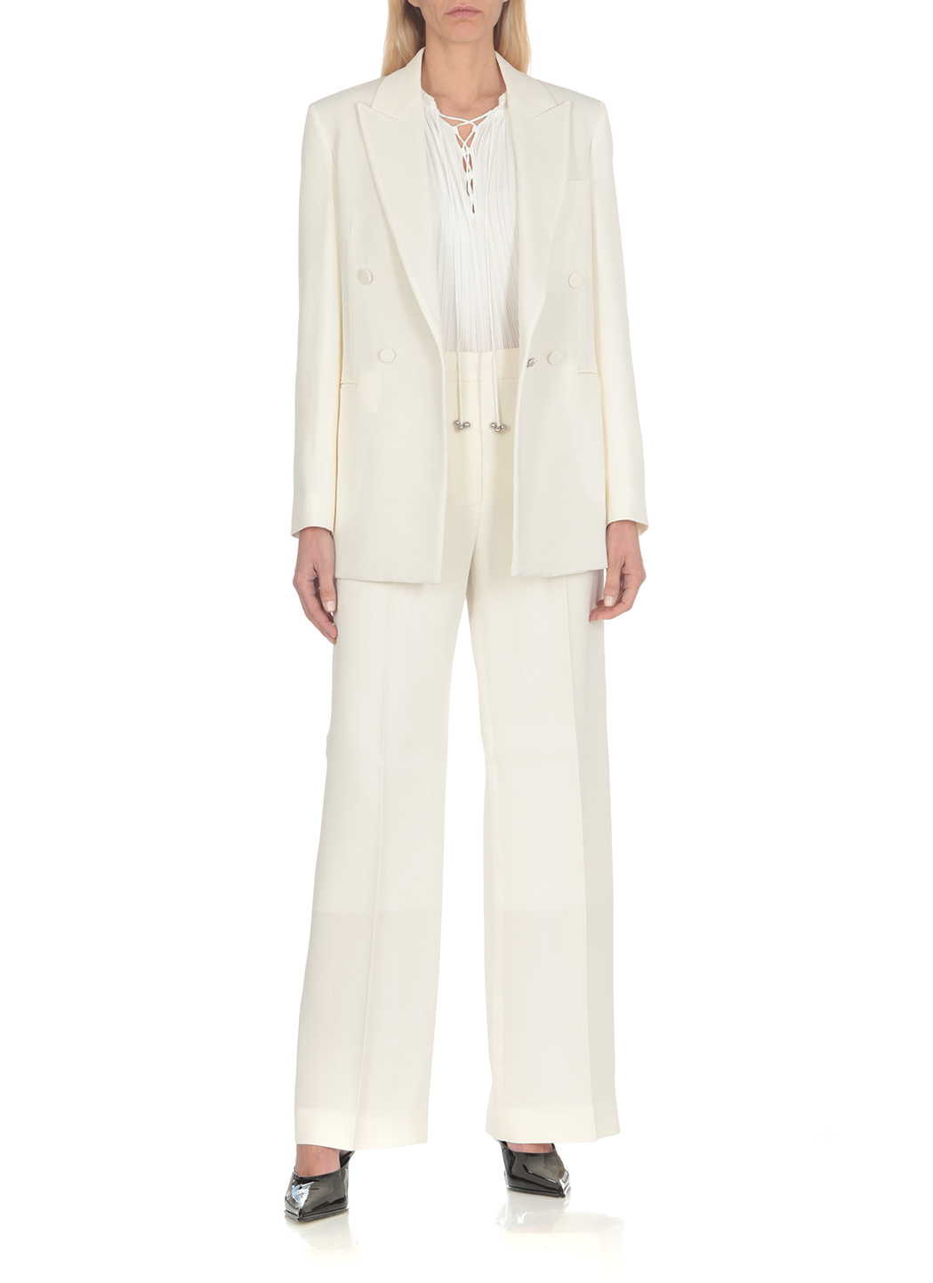 Lanvin Mid-rise Straight-leg Trousers In White