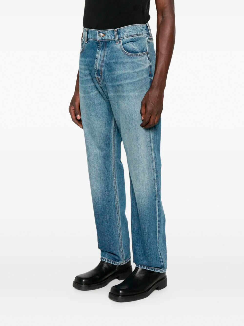7 For All Mankind Straight Jeans In Blue