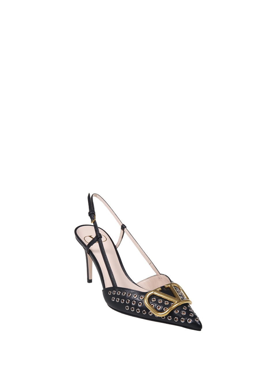 Valentino Vlogo Signature Slingback Decollete In Black