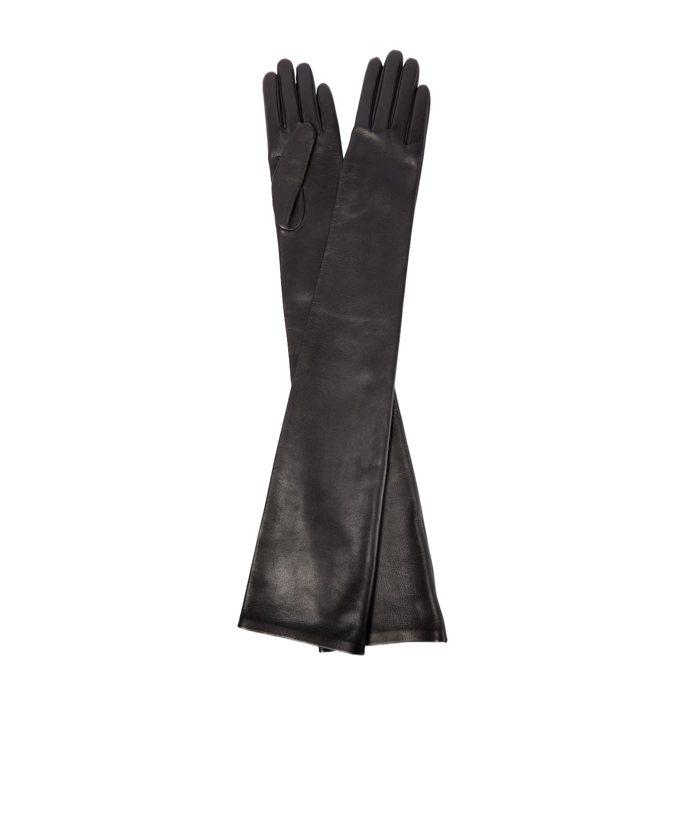 The Row Simon Leather Gloves In Black