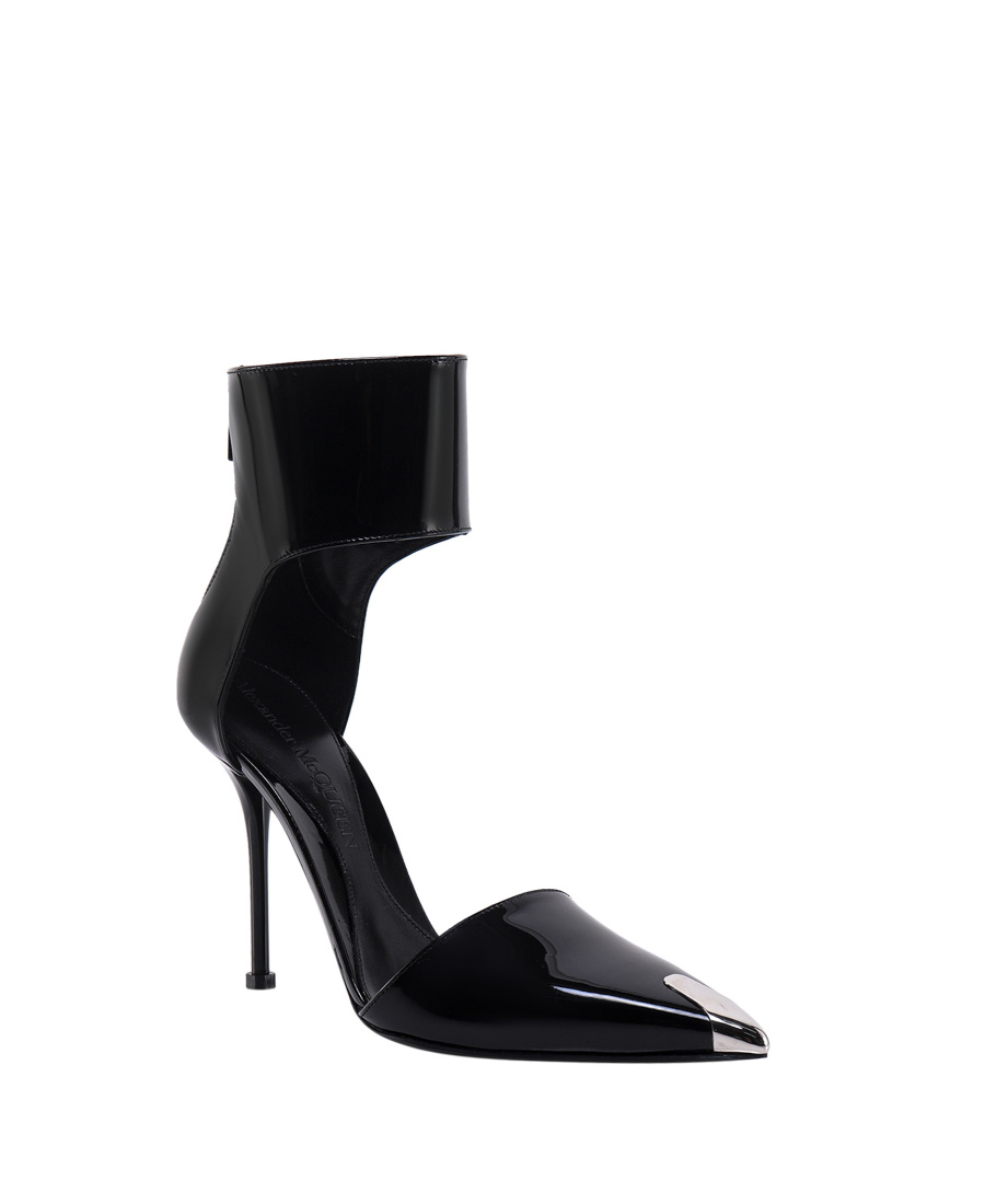 Shop Alexander Mcqueen Punk 105mm Pointed-toe Pumps In Black