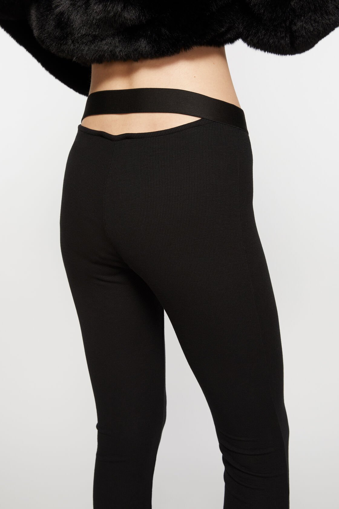 Shop Acne Studios Rib Tights In Black