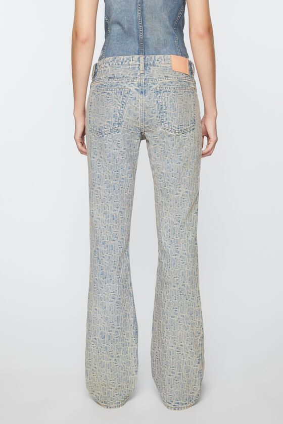 Acne Studios Low-rise Flared Jeans In Gray