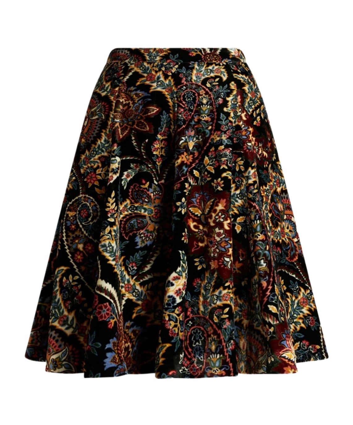 Etro Paisley-print Velvet Shirt In Black
