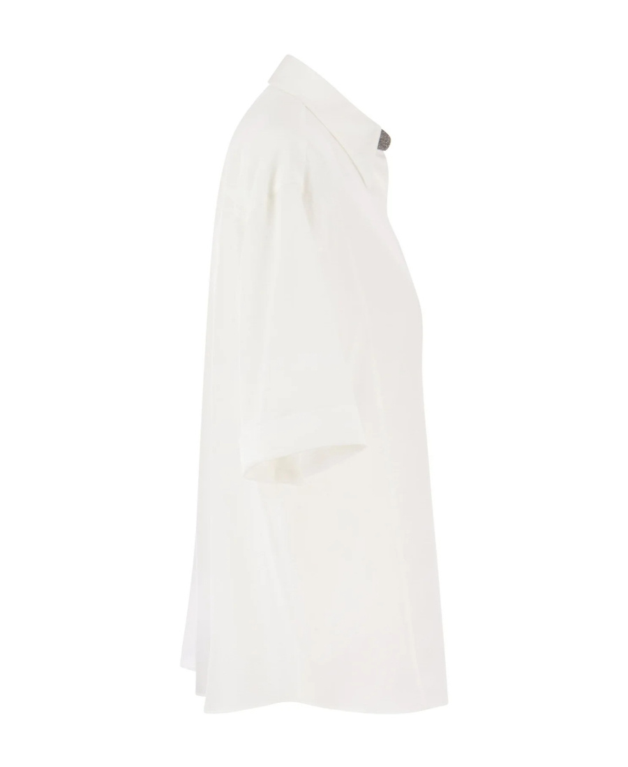 Brunello Cucinelli Precious Buttonhole Shirt In White