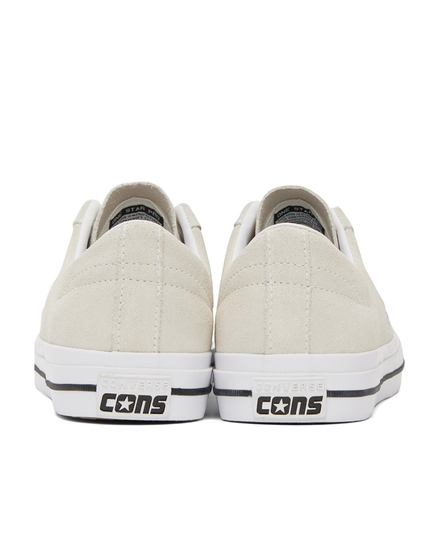 Converse Beige One Star Pro Sneakers In White