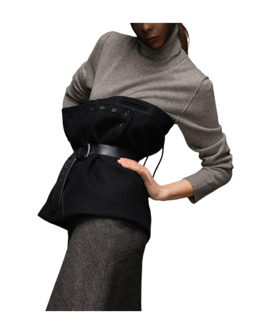 Maison Margiela Black Logo Corset In Black