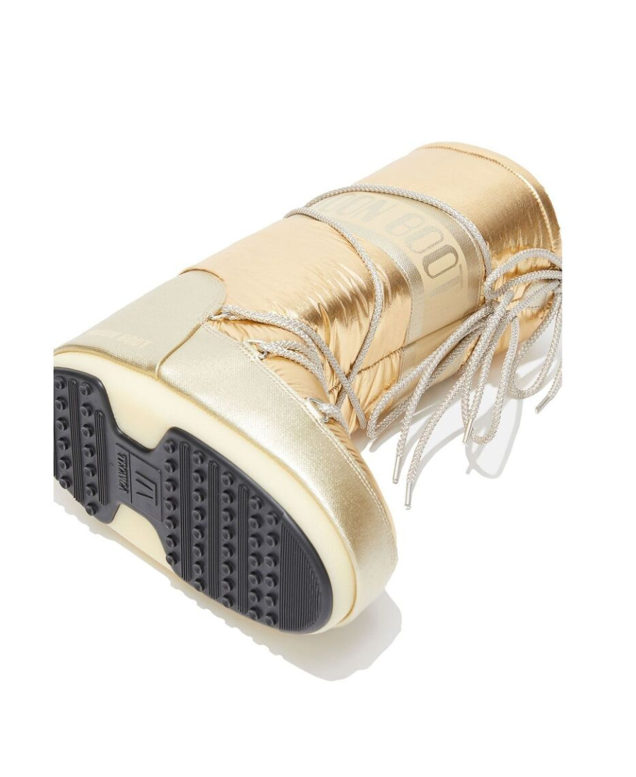 Moon Boot Icon Metallic-effect Snow Boots In Gold