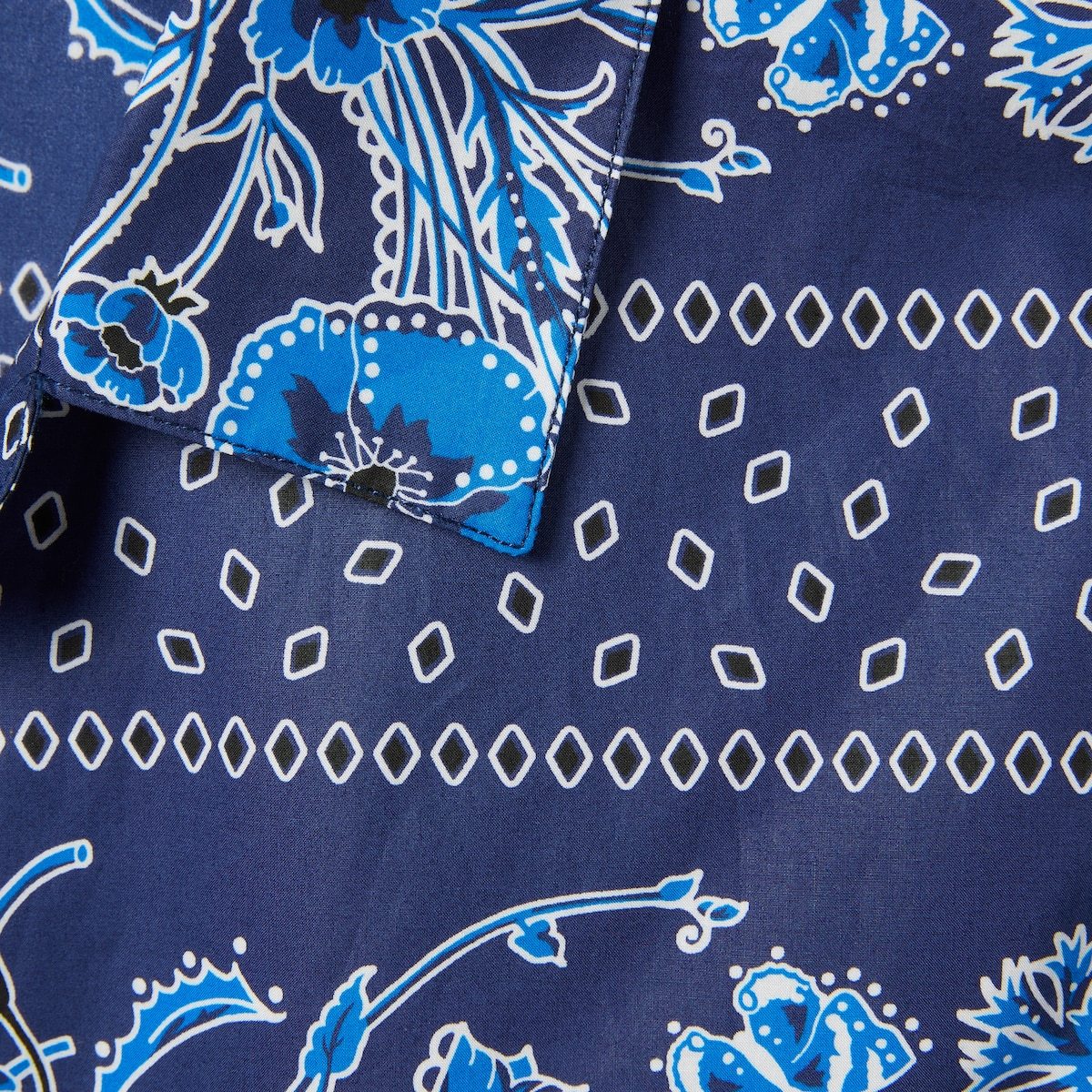Gucci Printed Cotton Poplin Bowling Shirt In Blue