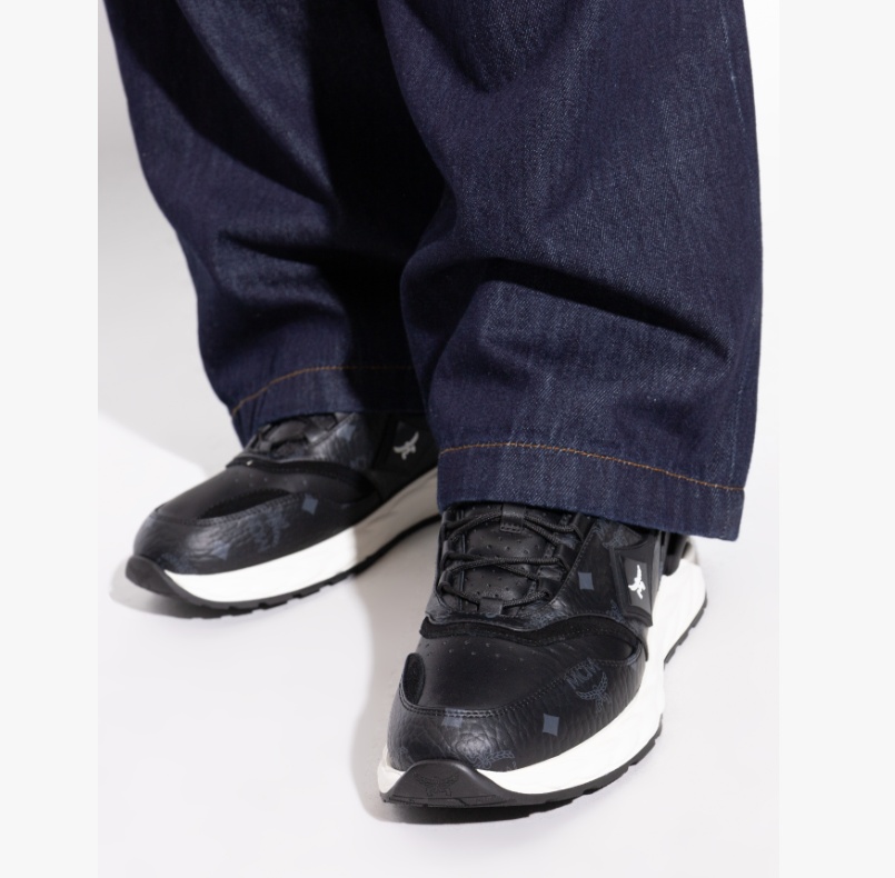 Mcm Skywander Sneakers In Visetos In Black