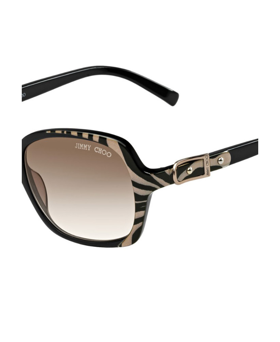 Jimmy Choo Logo Sunglasses In Black