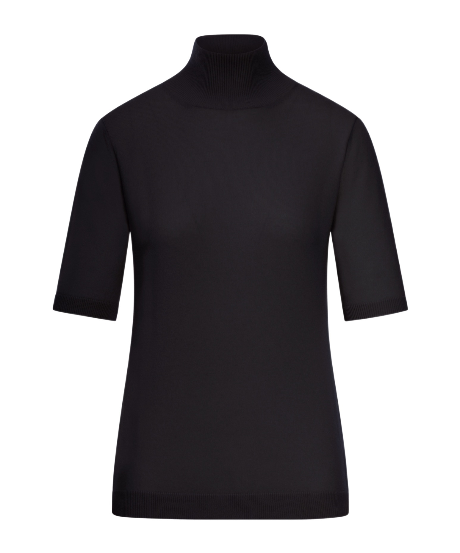 Max Mara Short-sleeved Knitted Pullover In Black