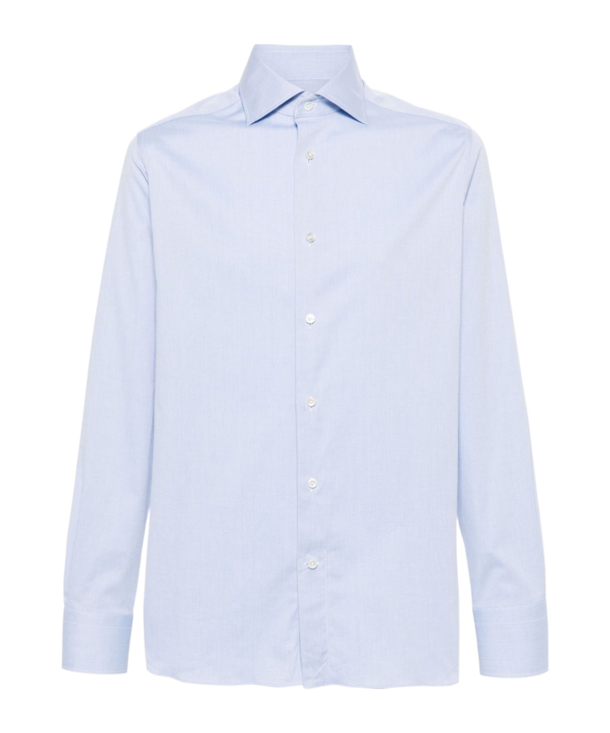 Shop Zegna Long-sleeved Shirt In Cornflower Blue