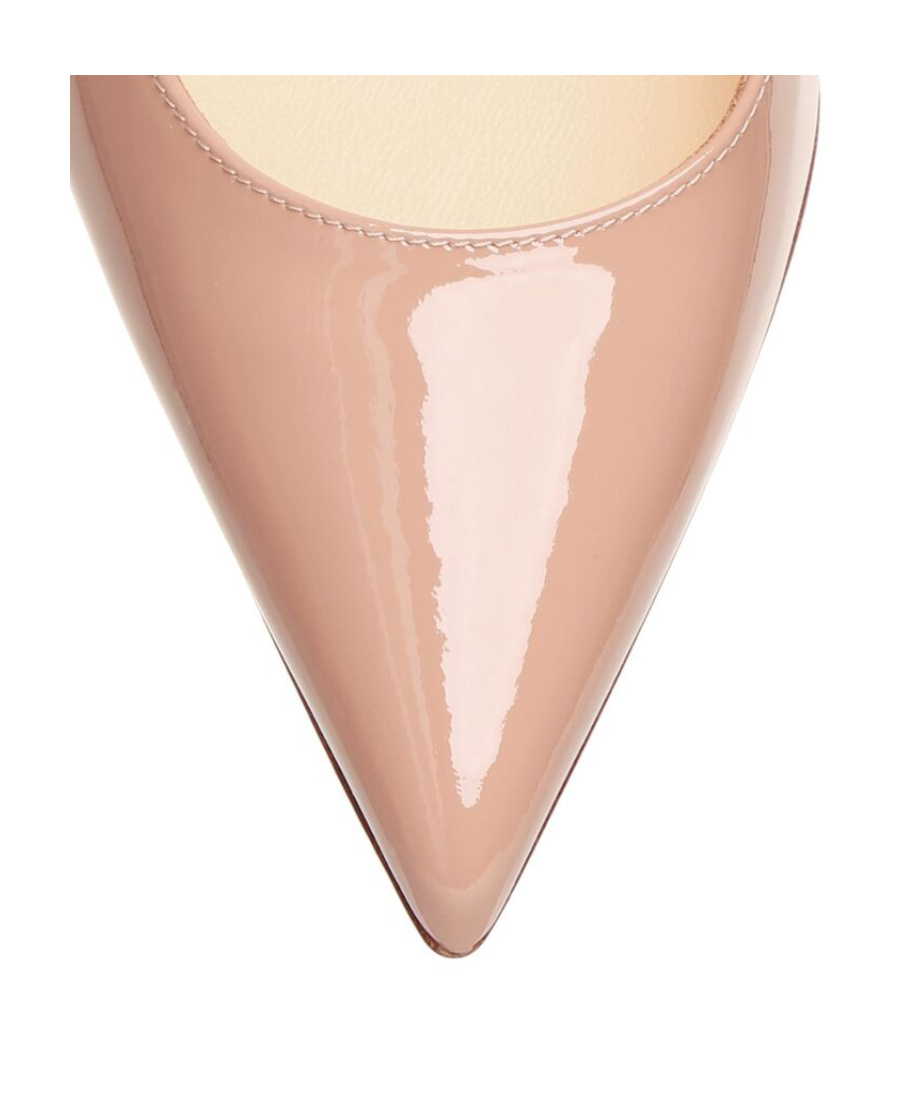 Christian Louboutin Kate Pointed Toe Patent Leather Pump In Pink