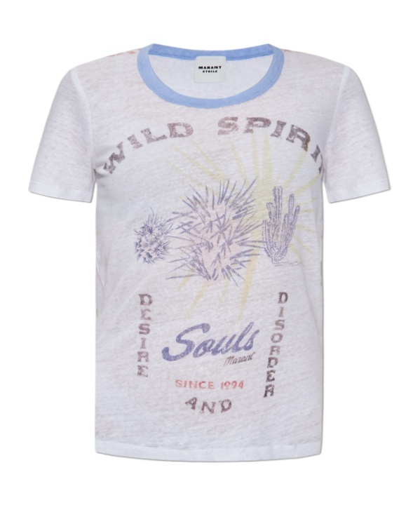 Isabel Marant Étoile Item O-neck Short-sleeved T-shirt In White