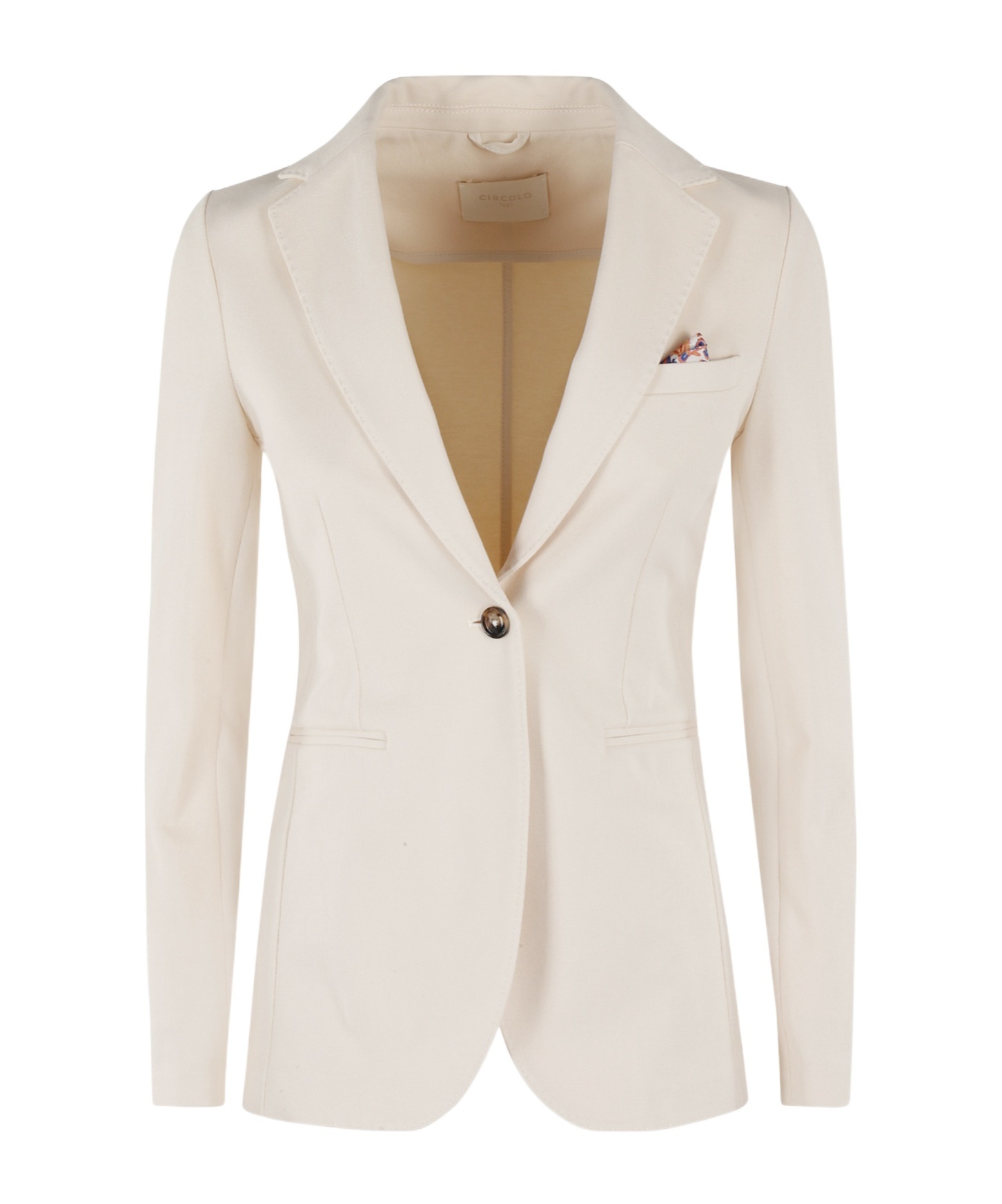 Shop Circolo 1901 Piqué Blazer In White
