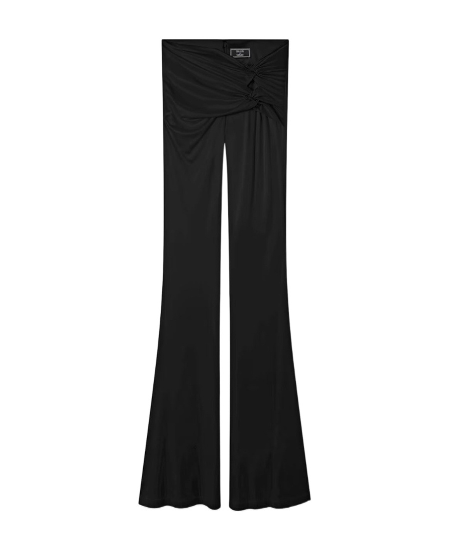 Versace X Dua Lipa Knotted Flared Trousers In Black