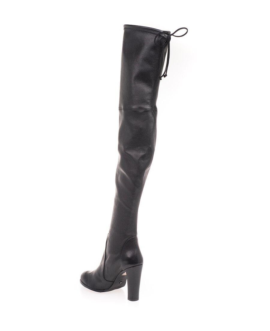 Stuart Weitzman Black Lace-up Boots In Black