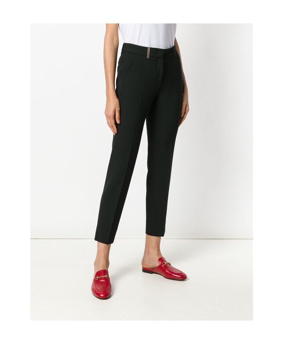 Peserico Cigarette Trousers In Black
