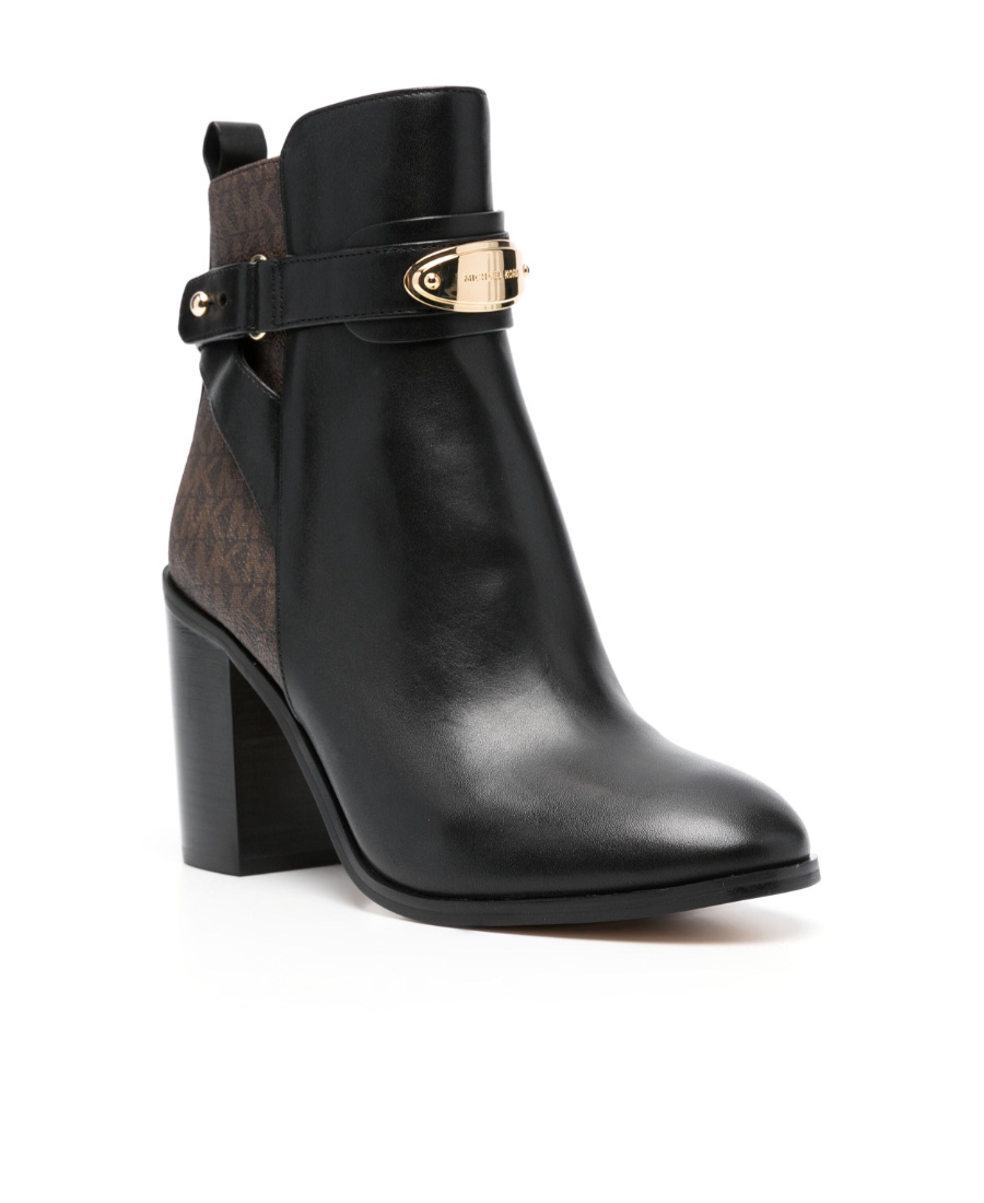 Michael Kors Darcy 90mm Monogram-print Boots In Black