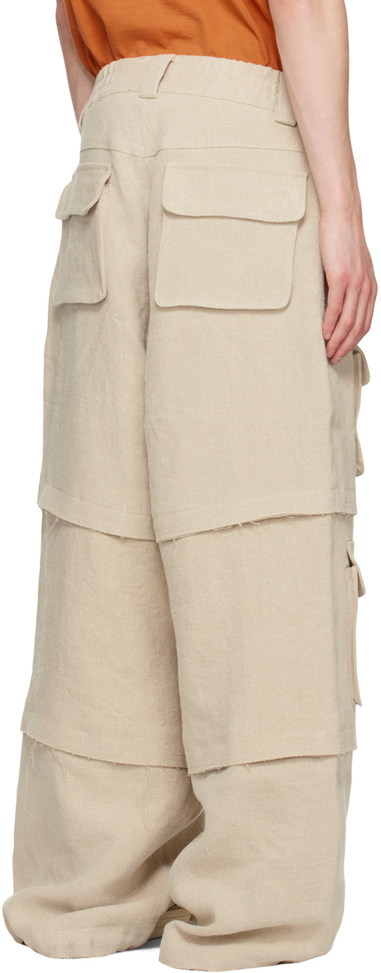 Misbhv Xjordan Barrett Joint Name Overalls Casual Pants In Nude