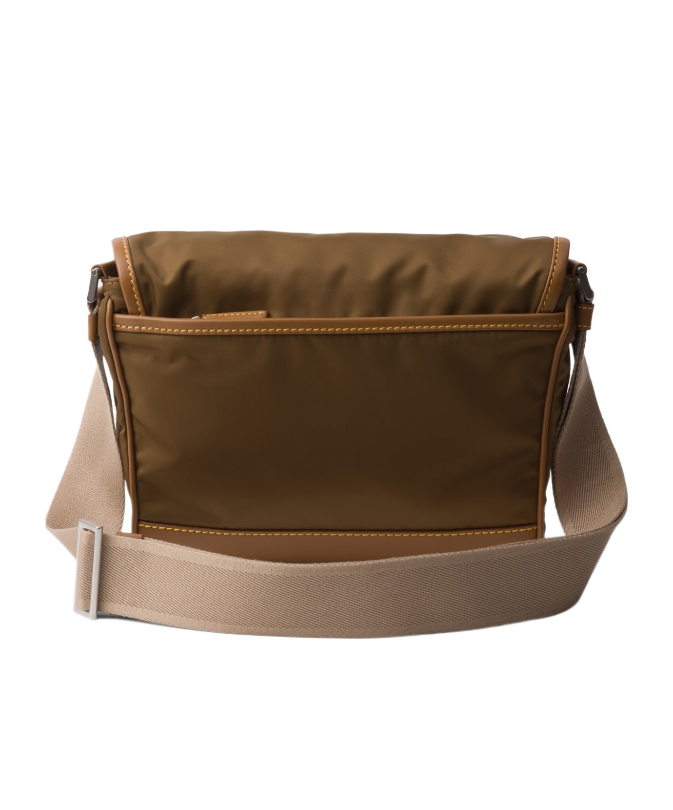 Prada Men's Re-nylon Messenger Bag In Brown