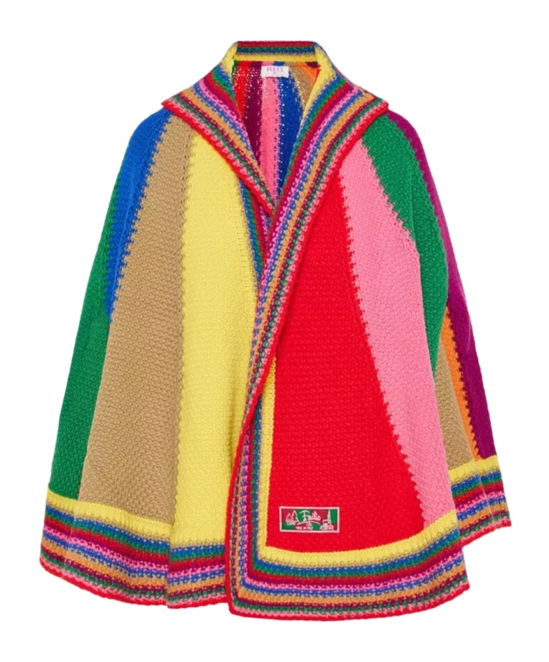 Pucci Colourblock Cape In Multicolor