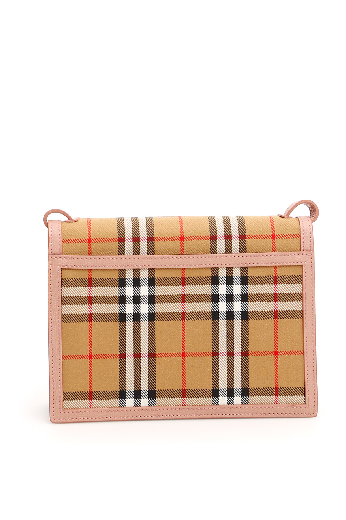 Burberry Small Checked Diagonal Backpack In Brown