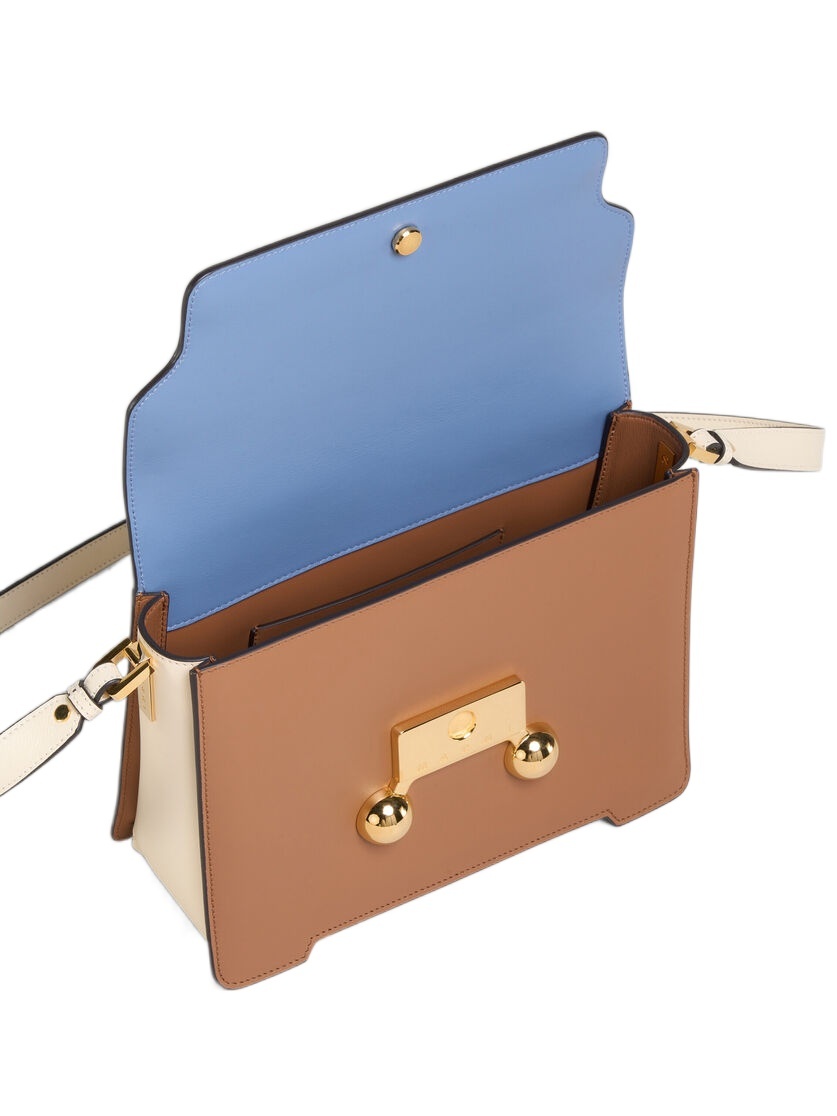 Marni Trunkaroo Blue Brown Shoulder Bag In Blue
