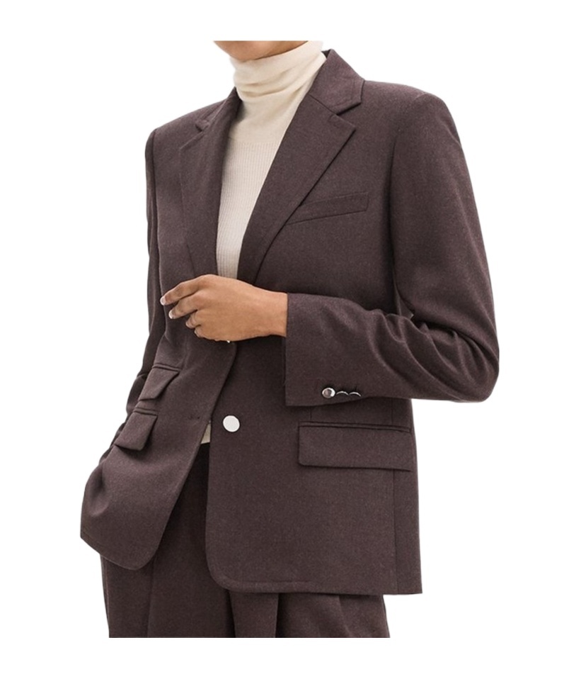Theory Long-sleeved Suit Coat In Black