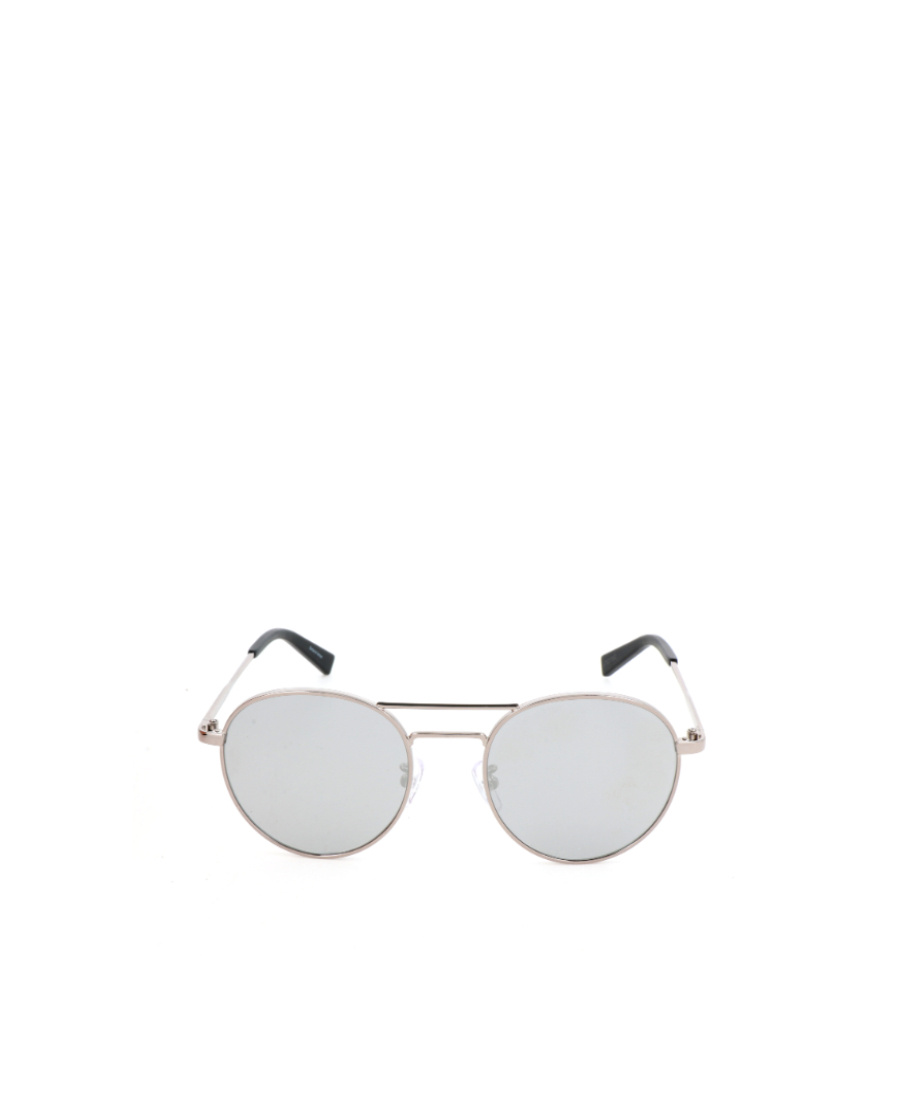 Zegna Thin Mirror Leg Round Frame Sunglasses In Gray