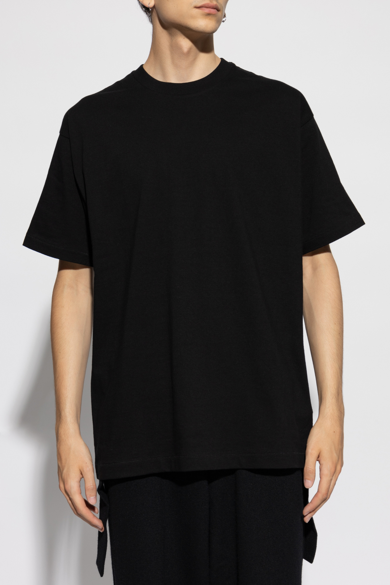 Yohji Yamamoto Short-sleeved T-shirt In Black