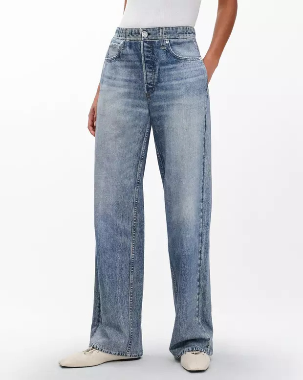 Rag & Bone Miramar Wide-leg Pants In Blue