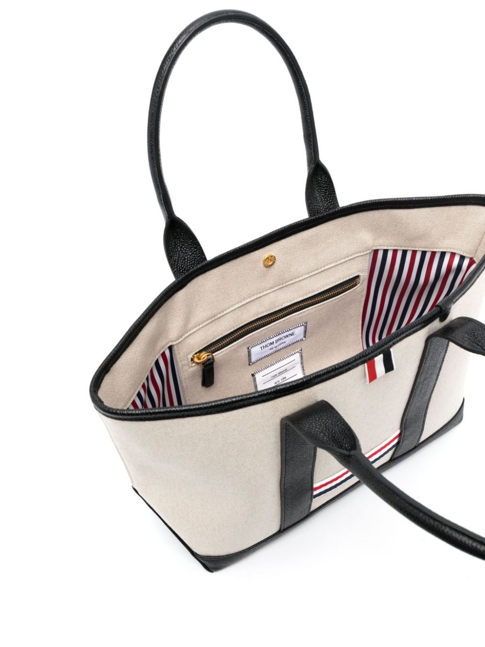 Thom Browne Rwb-stripe Tote Bag In Multicolor