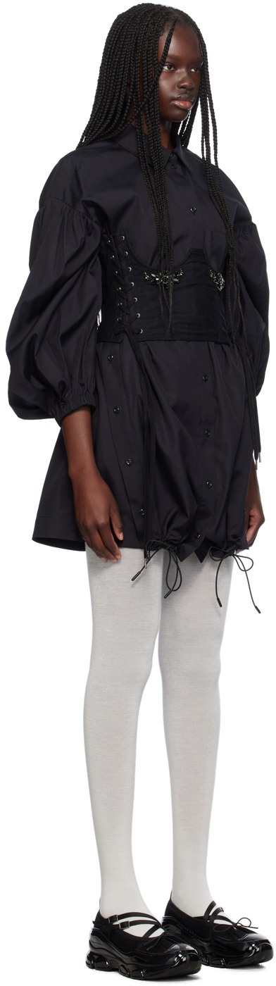 Simone Rocha Trapezoidal Mid-length Dress In Black