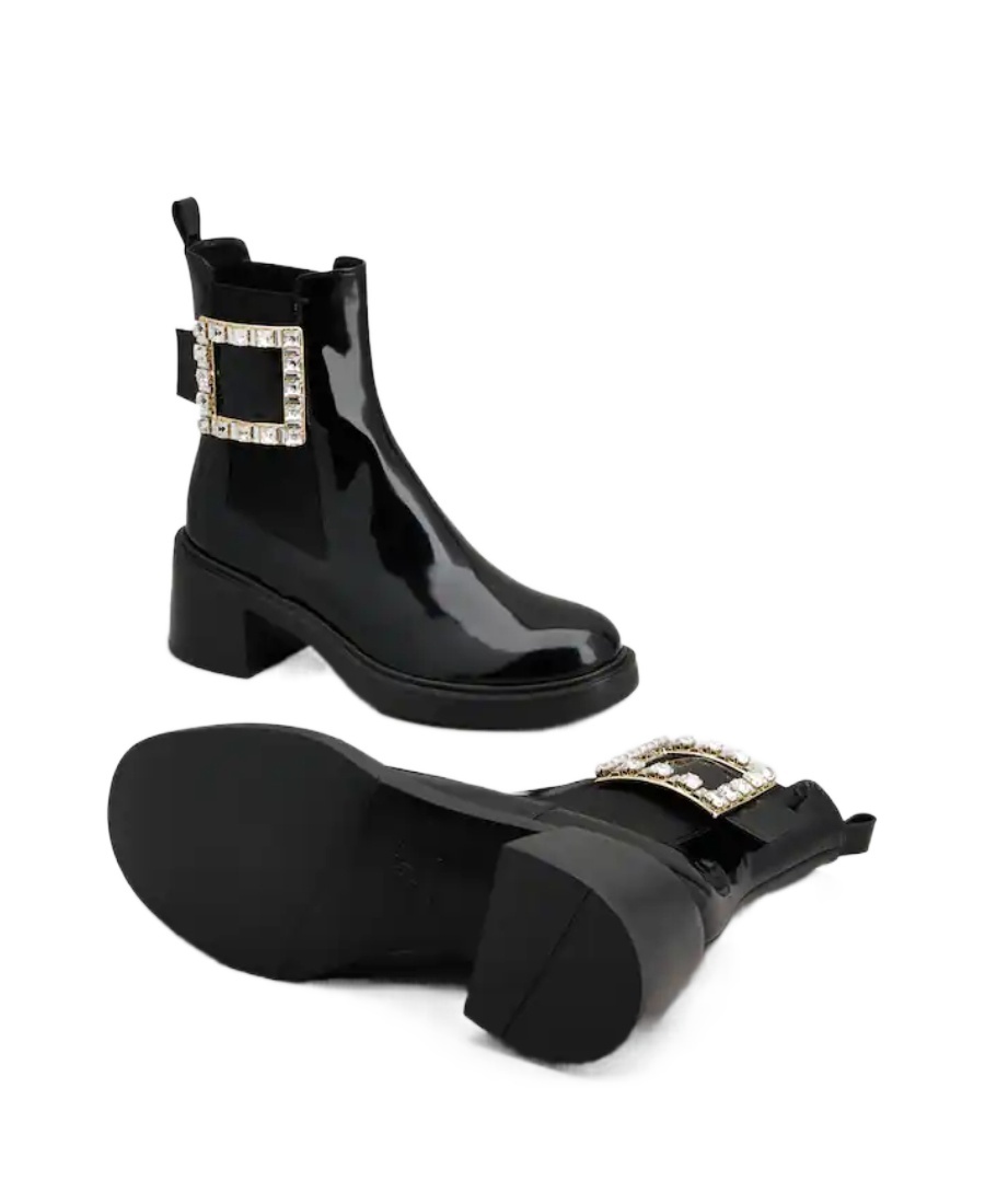 Roger Vivier 60mm Viv Ranger Patent Leather Boots In Black