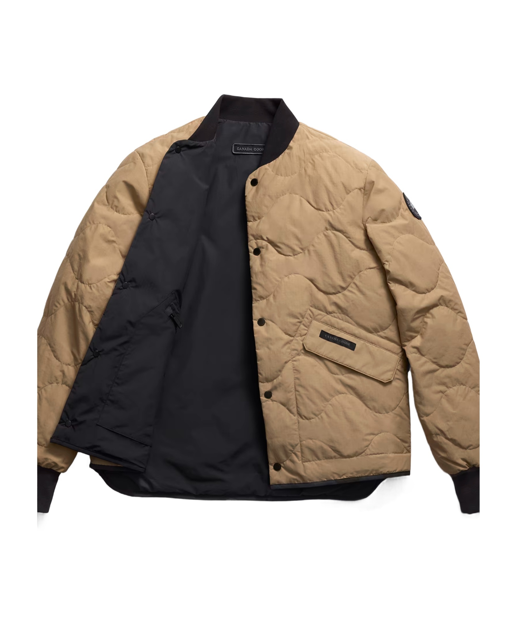 Canada Goose Boswell Reversible Liner Jacket Black Label In Desert Sand/black