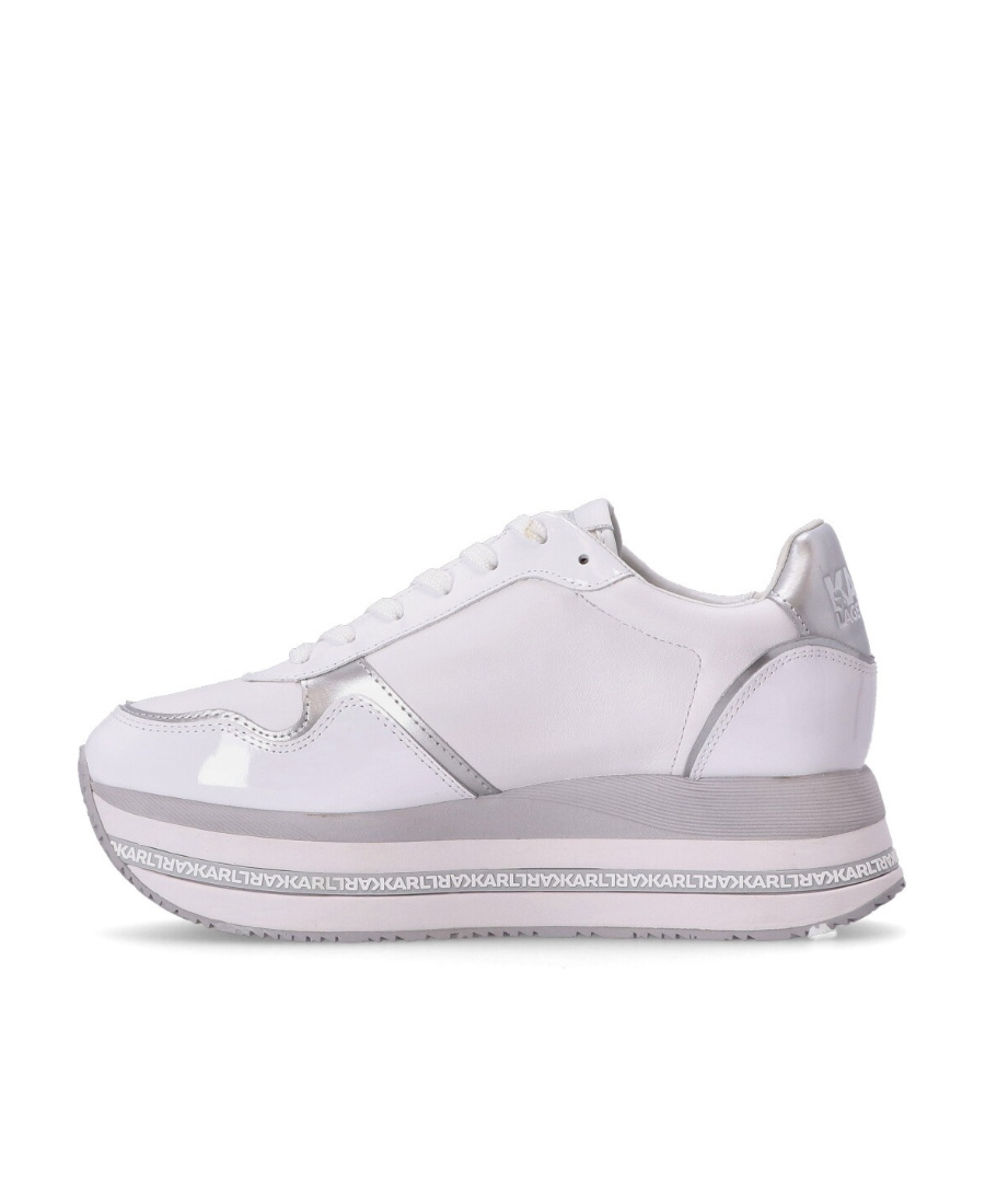 Karl Lagerfeld Velocita Ii Platform Sneakers In White