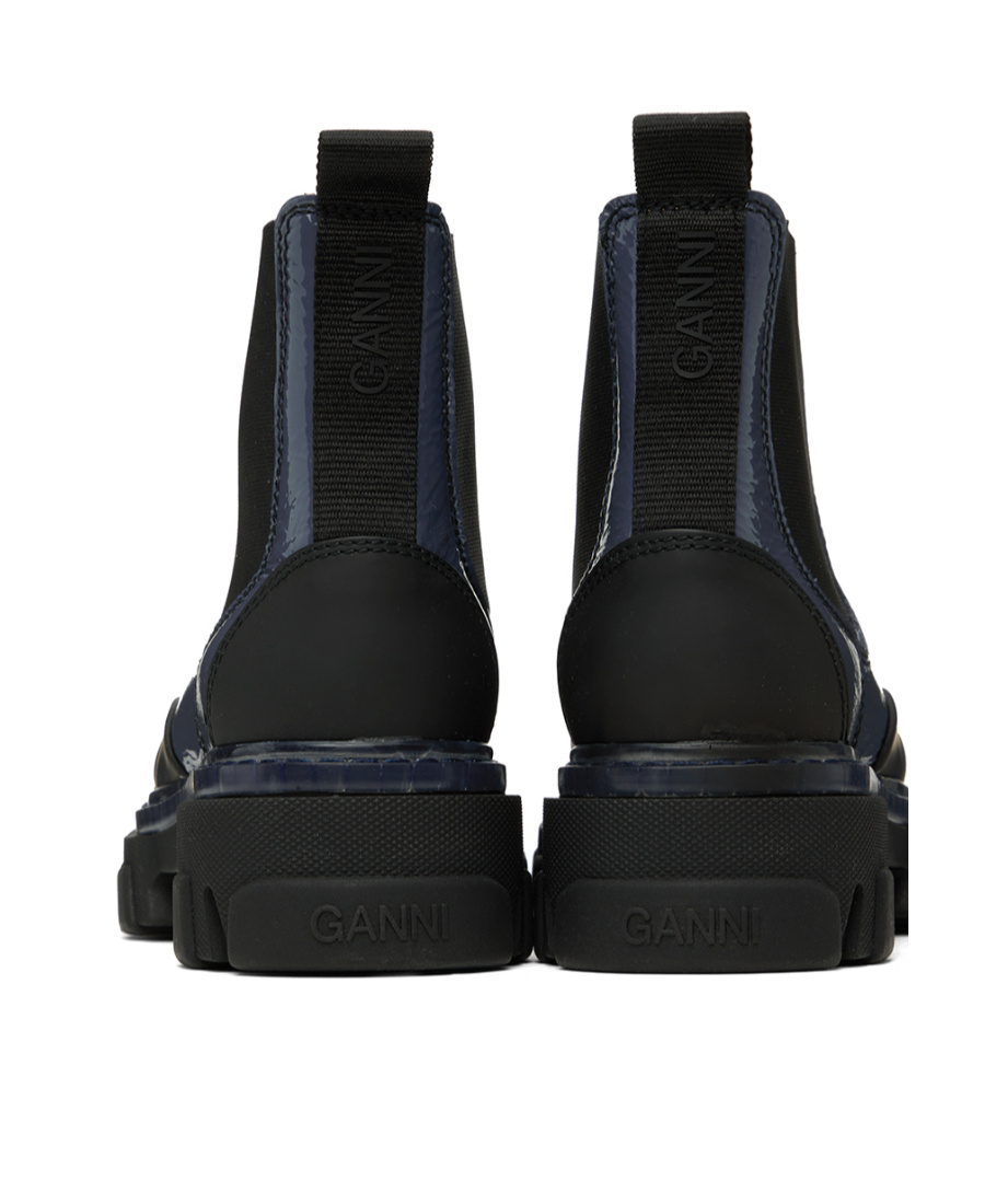 Ganni Low-end Chelsea Boots In Black