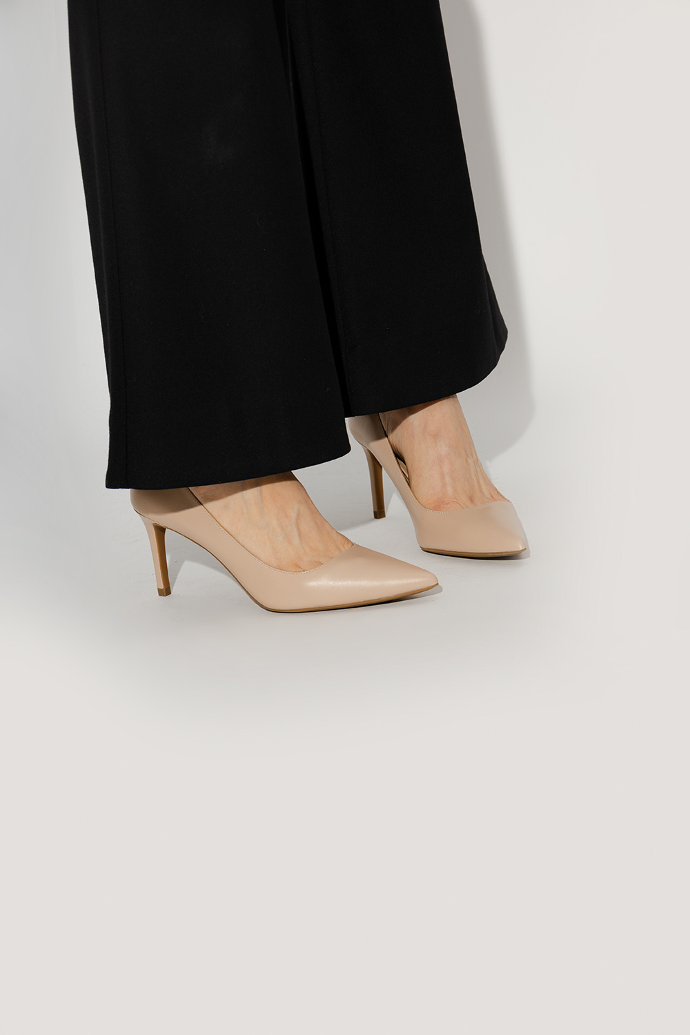 Shop Michael Michael Kors Alina Pointed Toe Pumps In Nude
