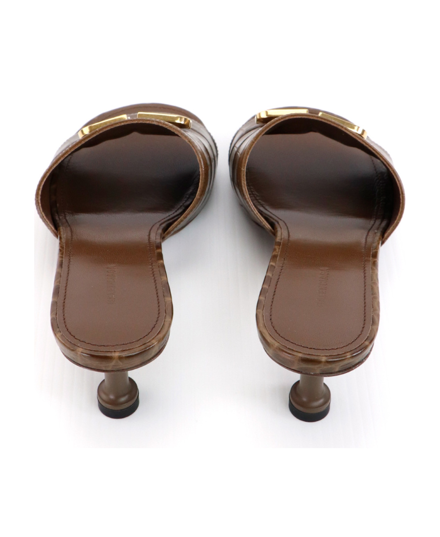 Balenciaga 50mm Groupie Mules In Brown