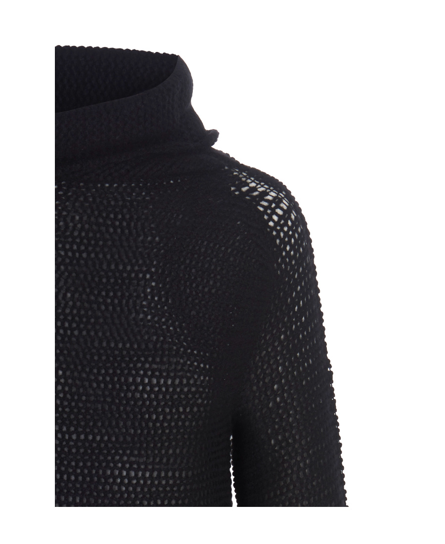 Ann Demeulemeester Knitted Pullover In Black