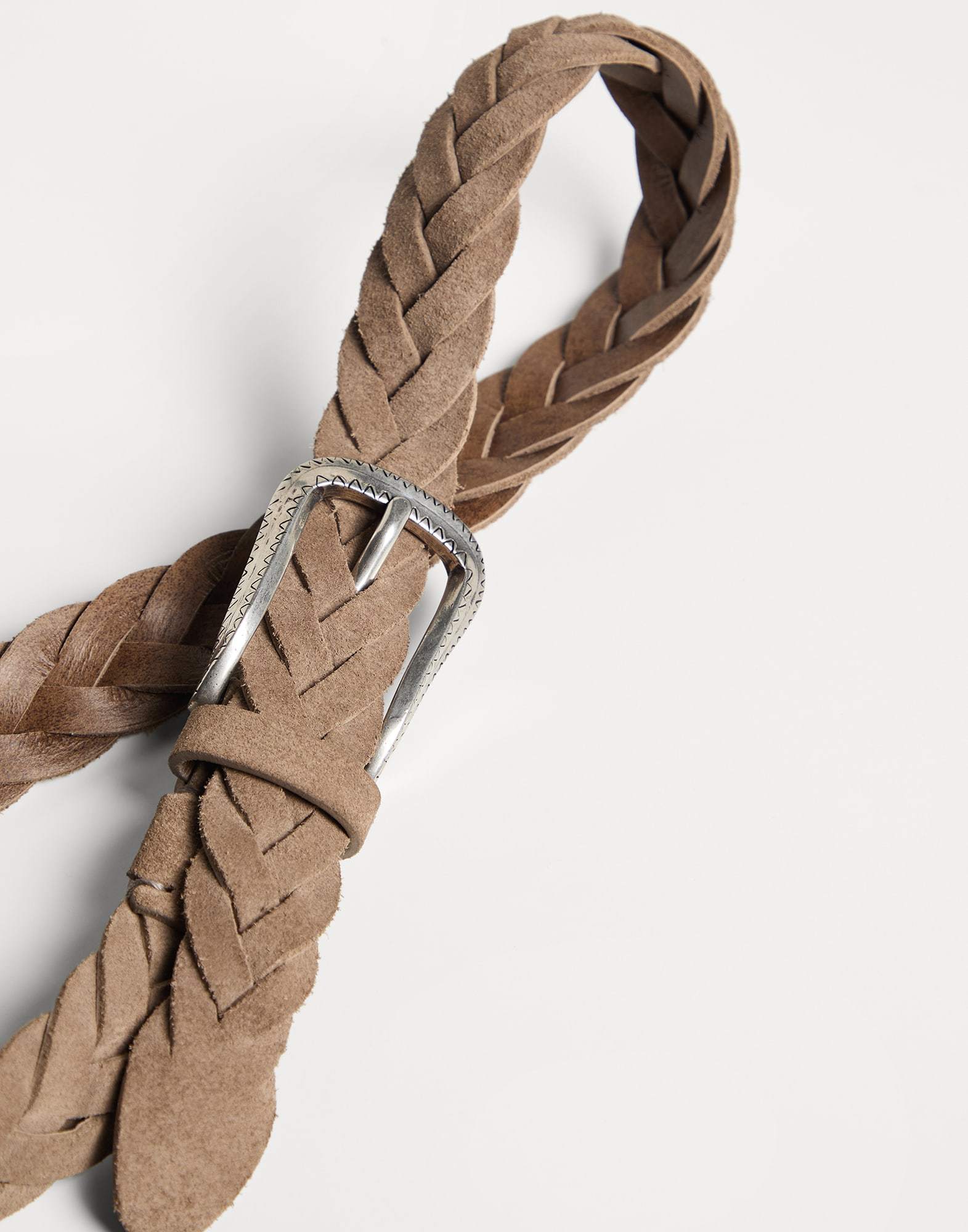 Brunello Cucinelli Woven Leather Belt In Brown