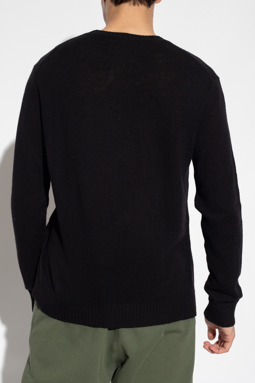 Jil Sander Cotton Crew Neck T-shirt With Long Sleeves In Black