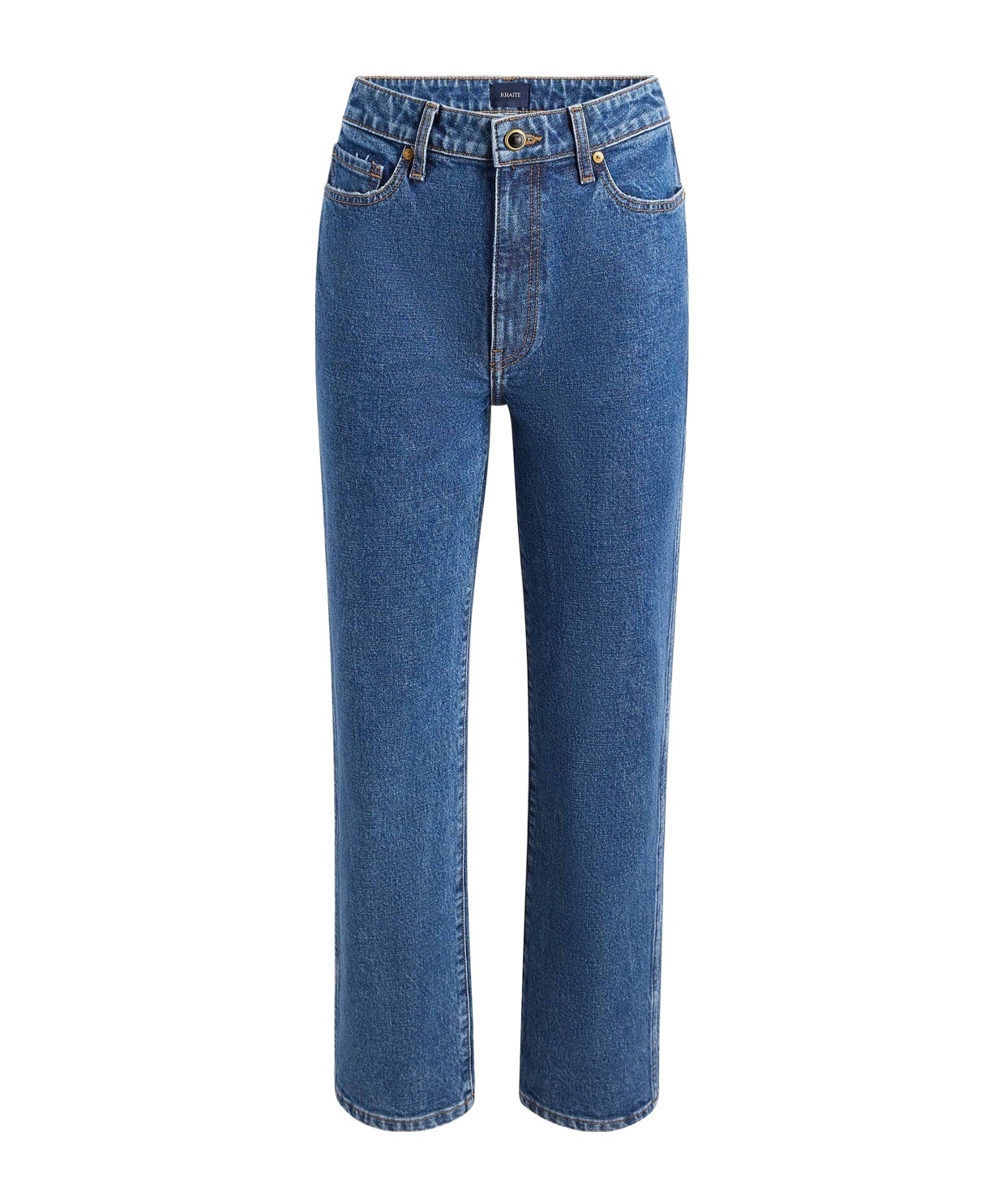 Khaite Kerrie Acid-wash Straight-leg Jeans In Blue