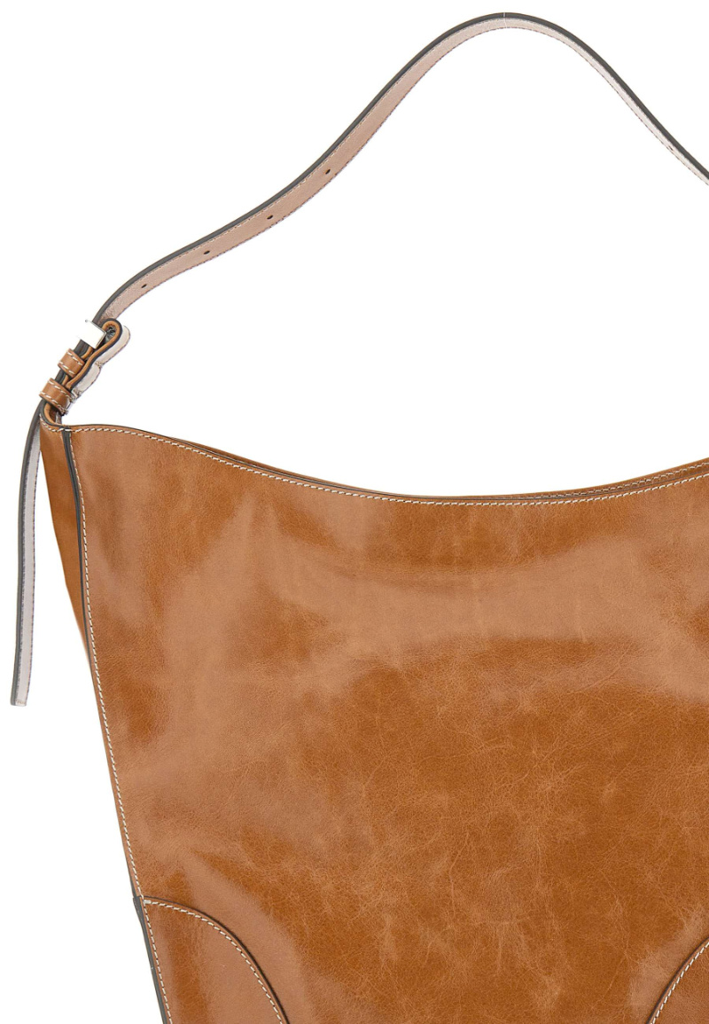Gianni Chiarini Buckle-strap Tote Bag In Brown