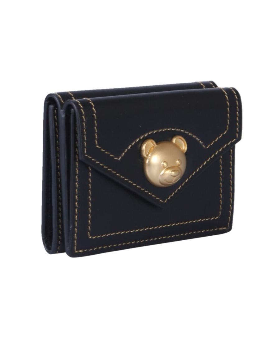 Moschino Logo Wallet In Black