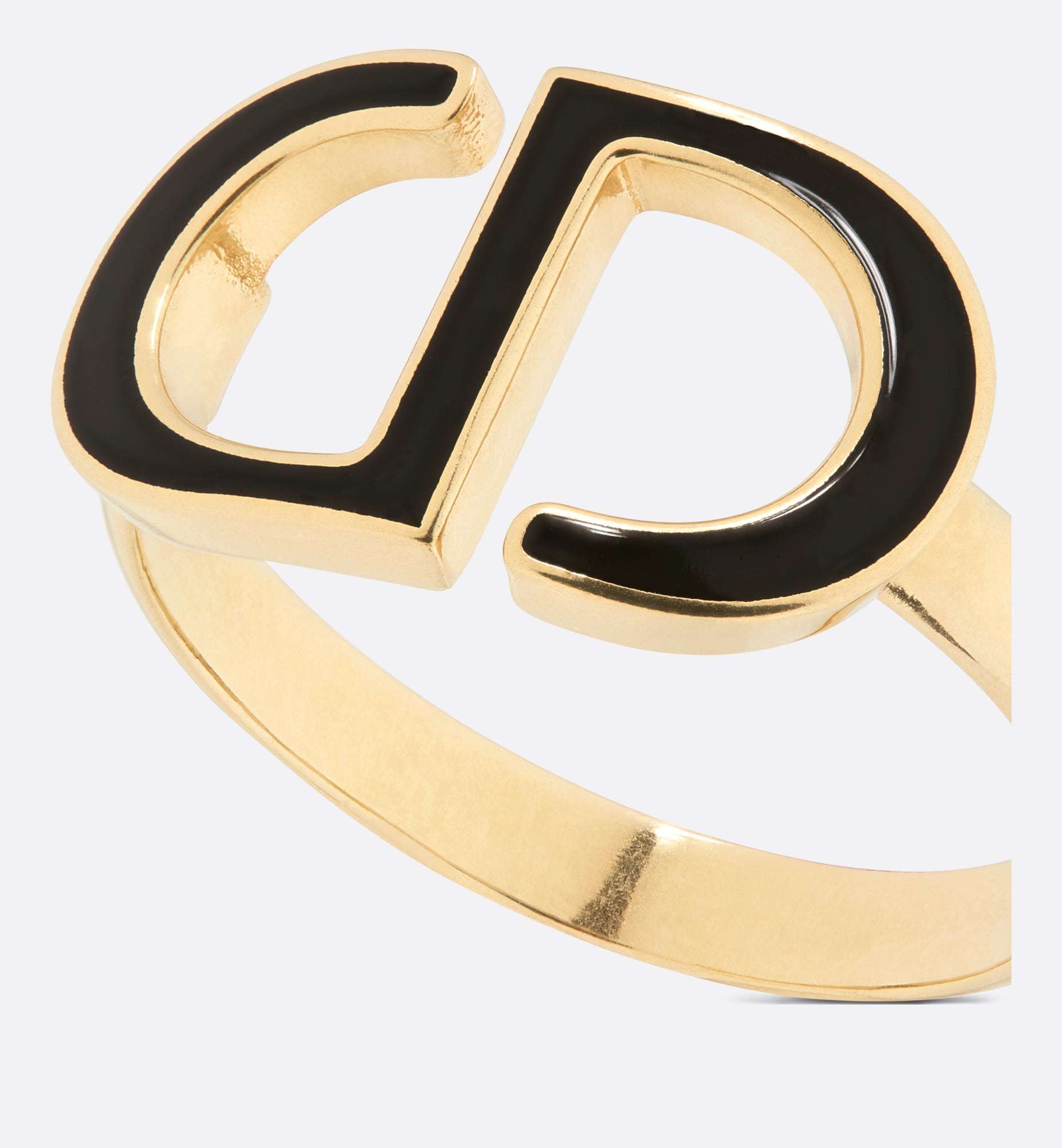 Dior Logo Petit Cd Ring In Yellow