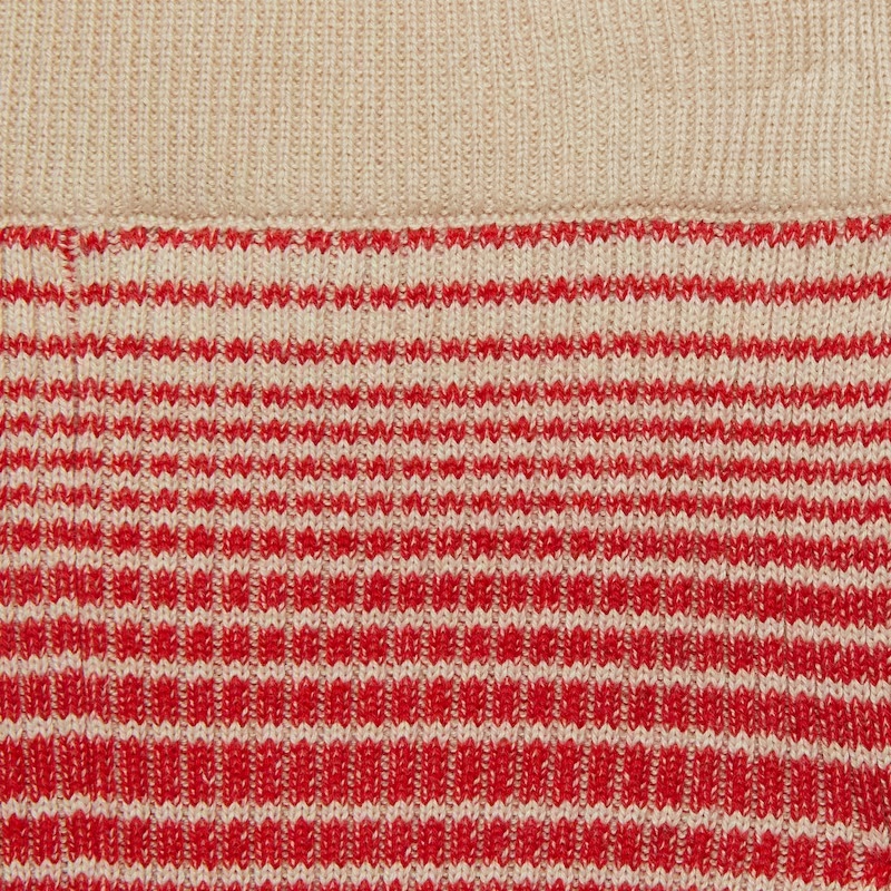 Gucci Striped Rib-knit Leggings In Pink